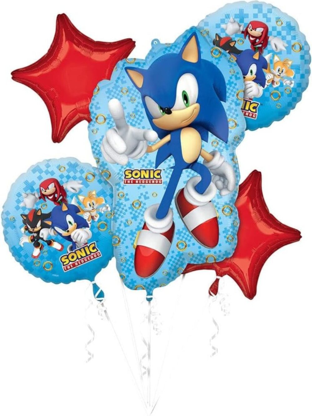 Sonic The Hedgehog Party Bouquet Balloons - Fun Birthday Decorations, Kids'